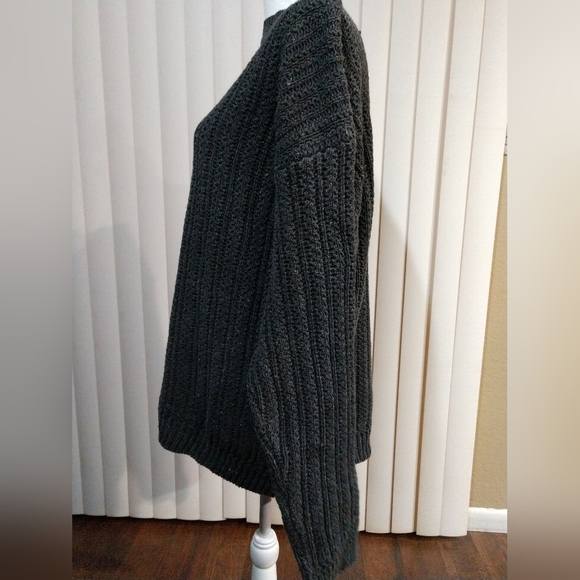 Basix Penn Wright & Manson Sweater Gray Pullover Cable Knit Size XL Chest 46" - Picture 2 of 6
